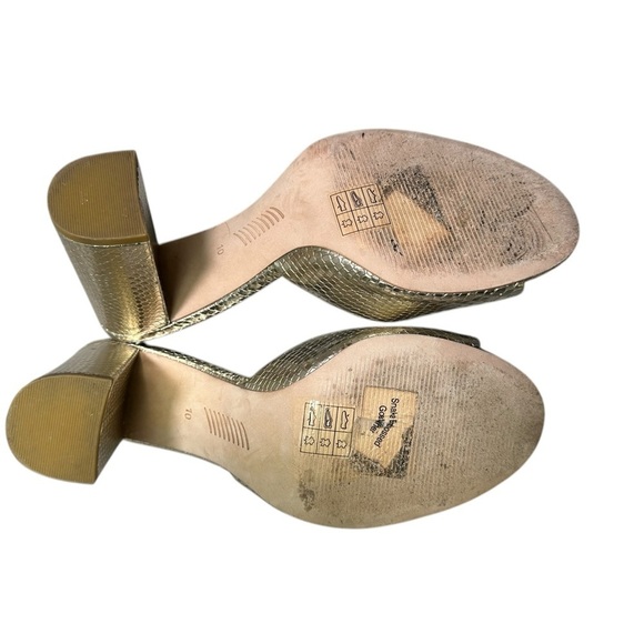 Paige Gold Sloane Sandal Size 10 - Picture 5 of 5